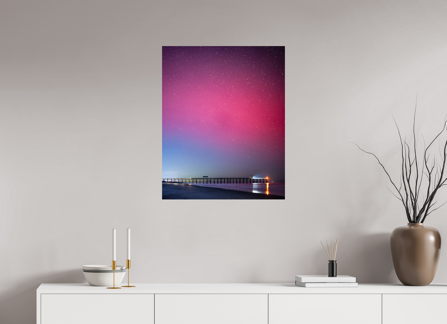 24 x 30″, Photo Rag Baryta Northern Lights Over Florida
