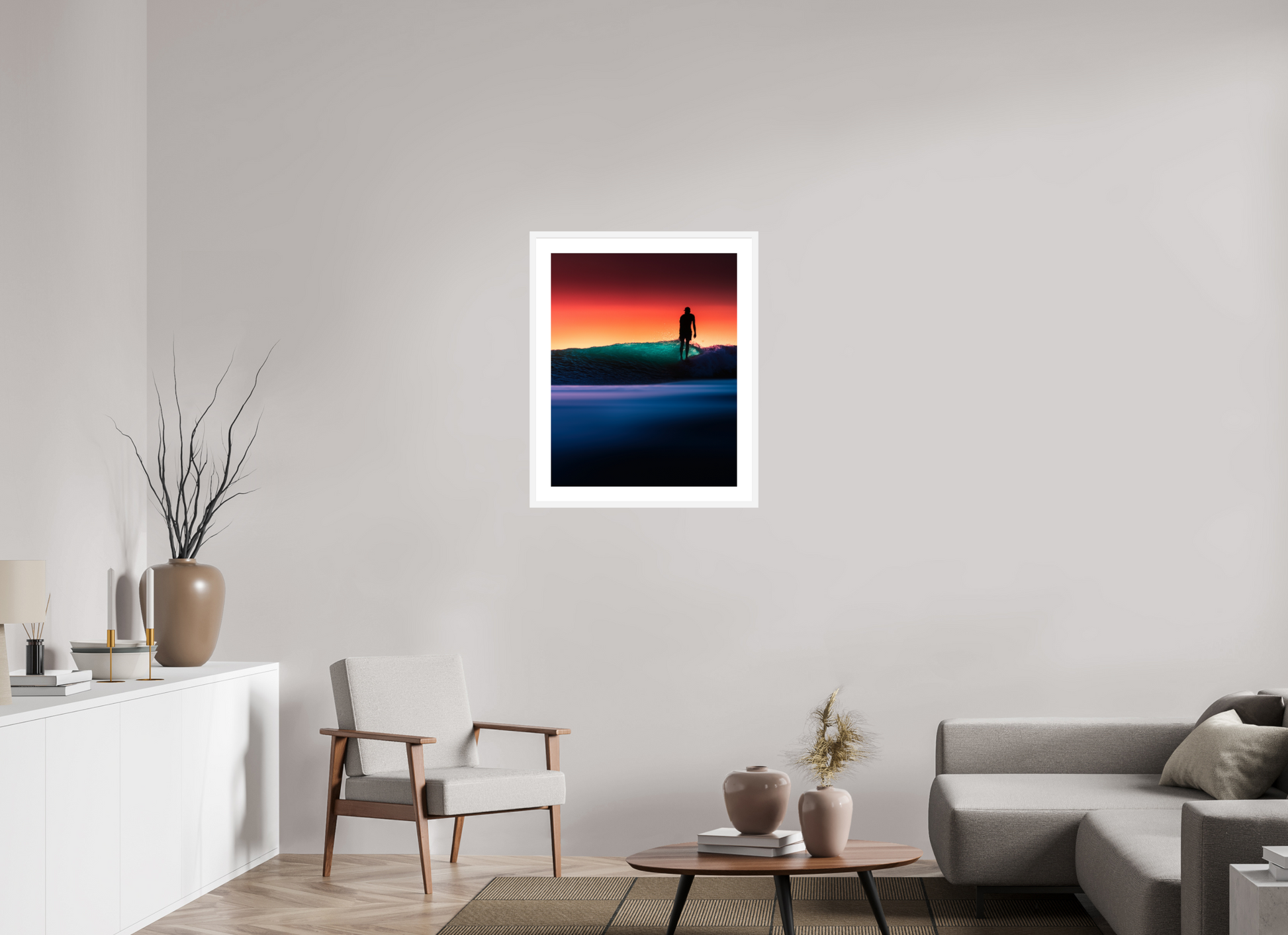 24 x 30″, White Frame Sunrise Series 1.2
