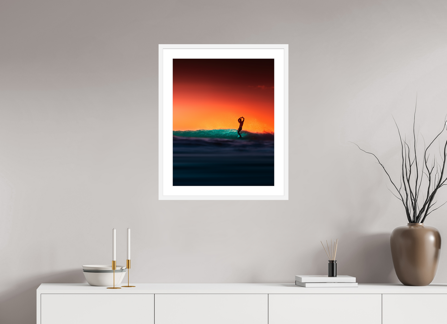20 x 25″, White Frame Sunrise Series 1.1