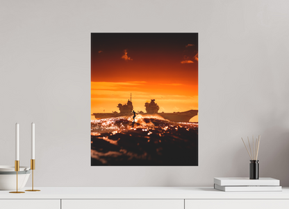 16 x 20″, Canvas Riding with the Queen