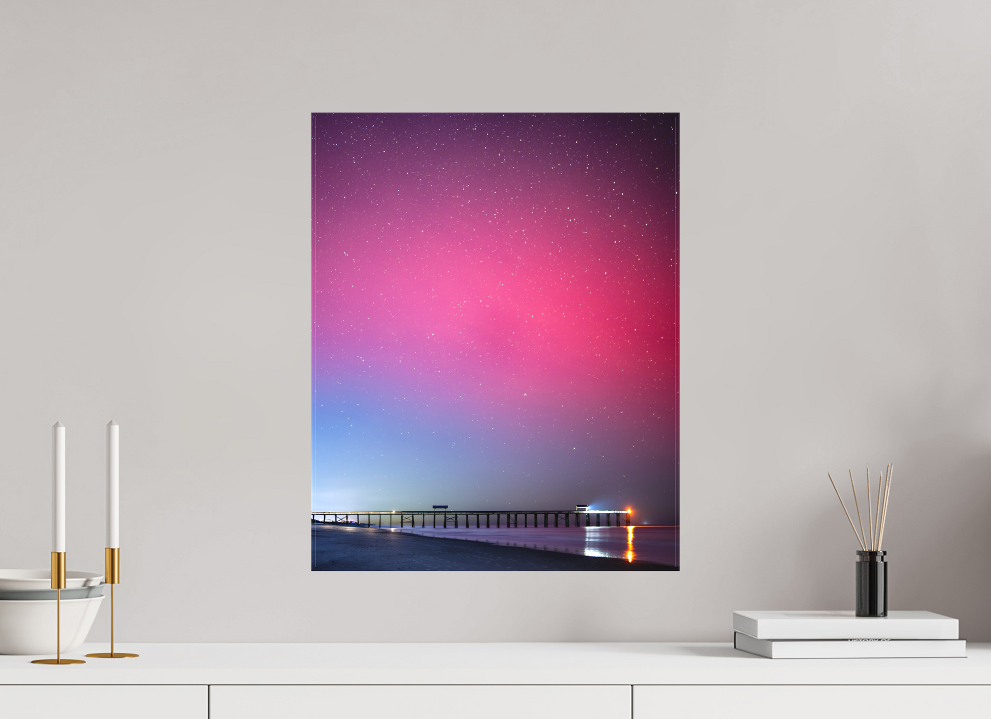 16 x 20″, Canvas Northern Lights Over Florida