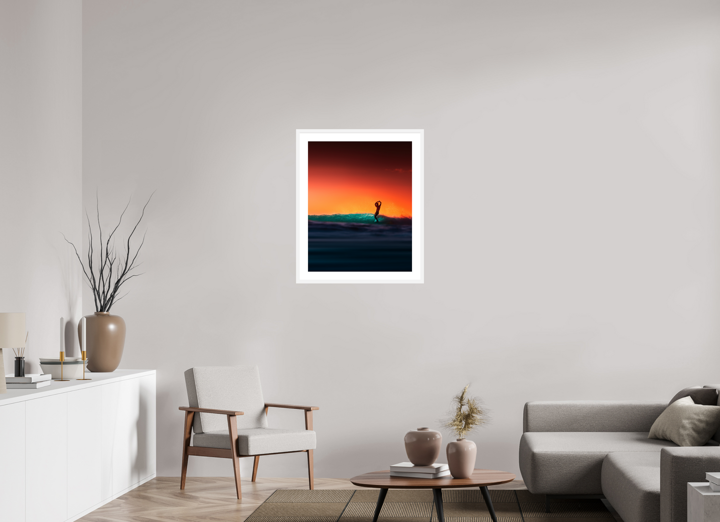 24 x 30″, White Frame Sunrise Series 1.1